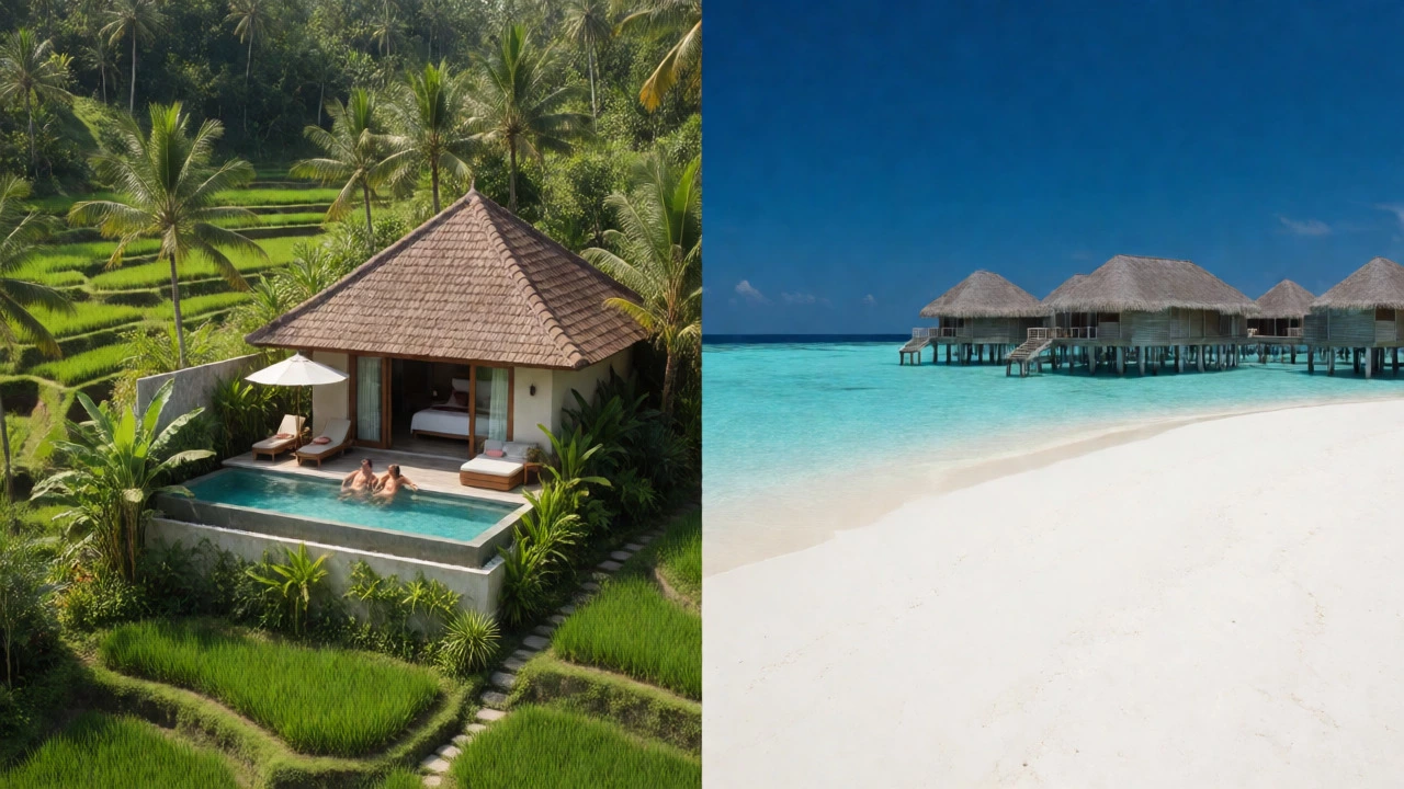 Comparison of Bali villas and Maldives resorts